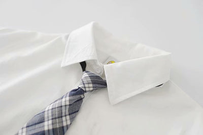 Camisa Escolar Suelta Estilo Japonés con Corbata - Manga Corta Versátil - Image 27