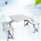 Mesa y Silla Plegable de Aluminio para Camping, Asados y Picnics