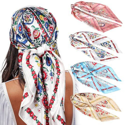 Pañuelo de Seda Estampado Cuadrado - Image 63