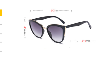 Female cat-eye sunglasses with clear marbled plastic frames, pink mirrored lenses, and gold-tone accents. - Image 9