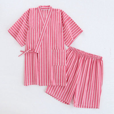 Pijama de Algodón Lavado con Rayas Finas - Image 8
