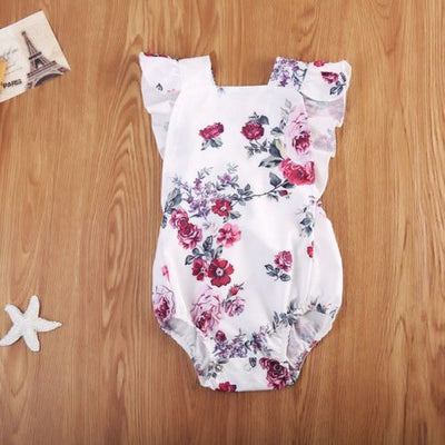 Pelele Floral Martina para Bebé Niña - Encaje Bordado Blanco - Image 5