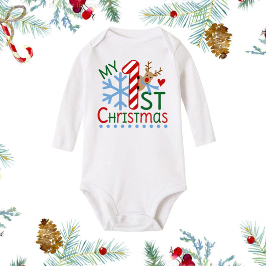 Mameluco Navideño Blanco de Manga Larga para Recién Nacido - Image 22