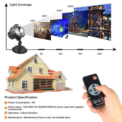Proyector LED de Nieve Navideño con Luz Dinámica - Image 5