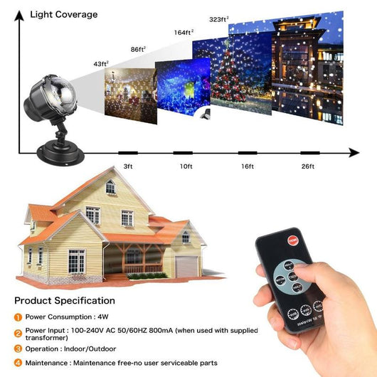 Proyector LED de Nieve Navideño con Luz Dinámica - Image 5
