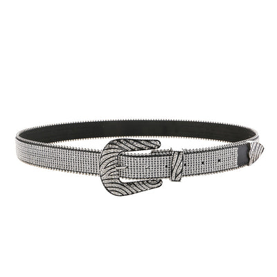 Cinturón de Diamantes con Patrón Cebra para Mujer - Image 6