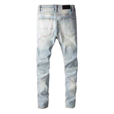 Jeans Skinny Ajustados con Algodón Elástico y Detalles Rotos - Image 3