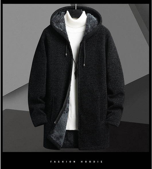 Cardigan Sudadera con Capucha y Forro Polar para Hombre - Abrigo Medio - Image 14
