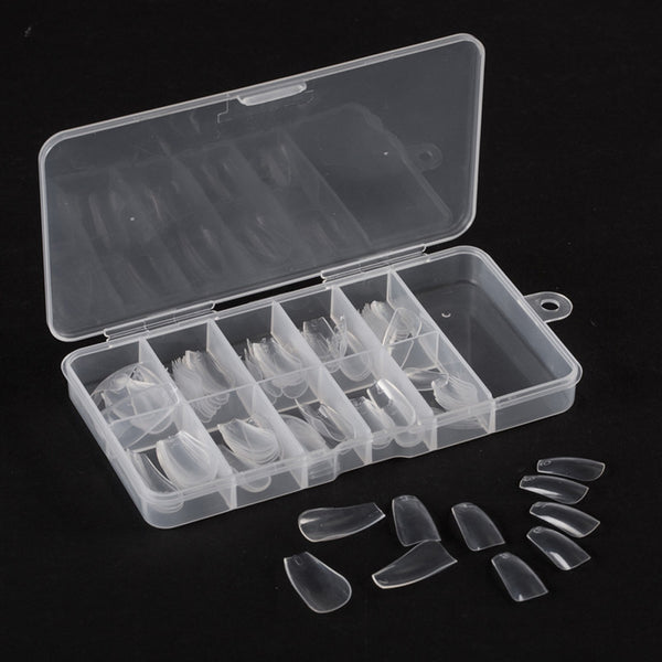 100 Uñas Postizas de Ballet en Caja Transparente Natural