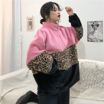 Buzo Cuello Alto con Cierre Estampado Leopardo - Image 13
