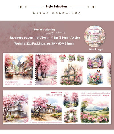Set de Cintas Decorativas Adhesivas Paisajes Cuatro Estaciones - 6 Modelos para Scrapbooking y DIY - Image 16