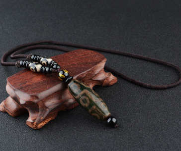 Collar Pulsera Dzi de Nueve Ojos en Ágata - Cadena Étnica Unisex - Image 4
