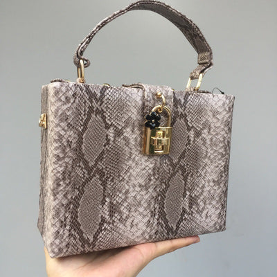 Bolso de Cuero Estampado Serpiente para Mujer - Estilo Europeo y Americano - Image 3