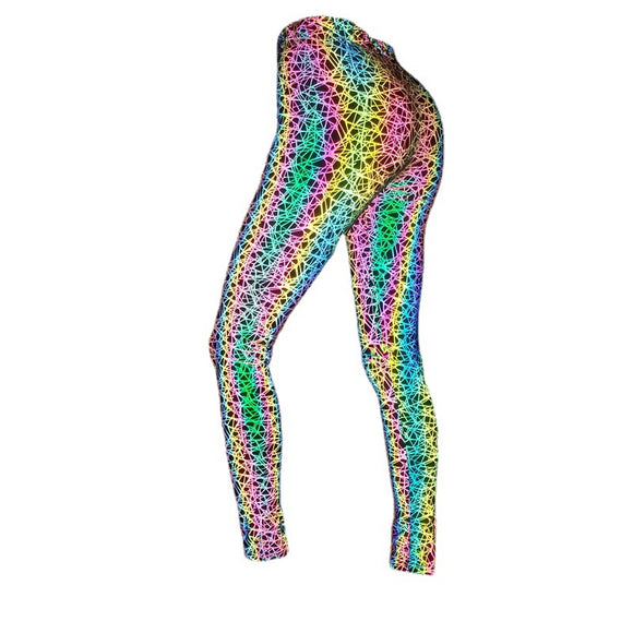 Pantalones Yoga Reflectantes Ajustados para Fitness Mujer