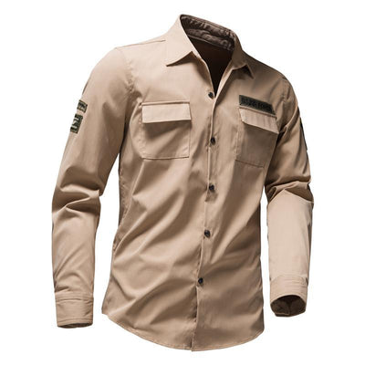 Camisa Táctica Multi Bolsillos Bordada USAF Manga Larga Hombre - Image 14