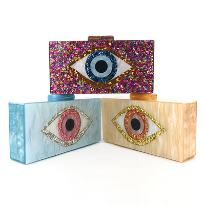 Bolso de Fiesta Acrílico con Diseño de Ojos