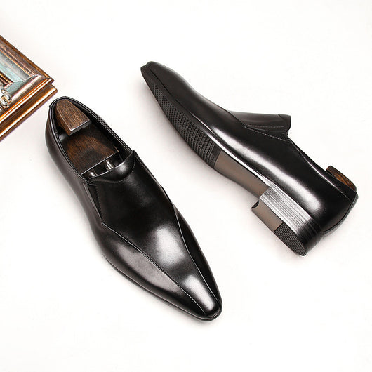Zapatos de Cuero Charol para Hombre Estilo Británico Punta Afilada - Image 4