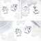 Aretes de Plata S925 con Huella de Mascota y Baño de Oro Blanco