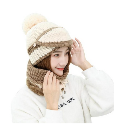 Gorro Cálido de Lana y Terciopelo con Cuello Integrado - Image 17