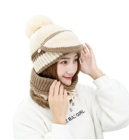 Gorro Cálido de Lana y Terciopelo con Cuello Integrado - Image 17