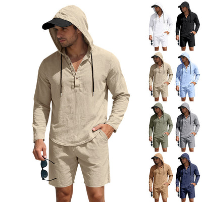 Traje de Lino Hombre Suelto y Transpirable - Image 2