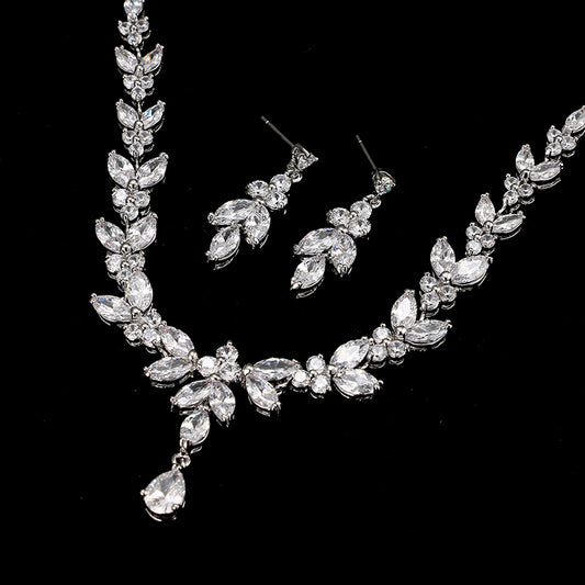 Conjunto Nupcial de Circón Elegante