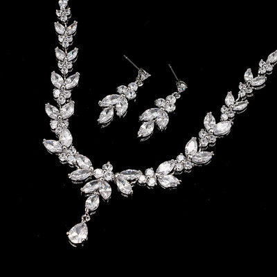 Conjunto Nupcial de Circón Elegante