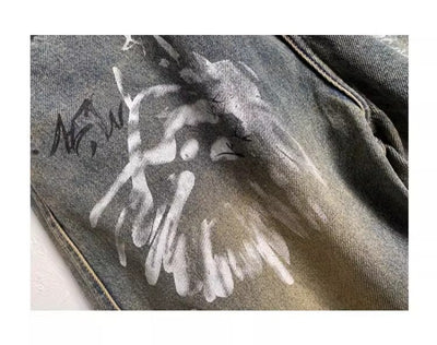 Pantalones Holgados de Corte Recto con Diseño de Patchwork para Hombre - Image 15