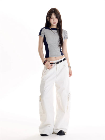 Pantalones Cargo Retro Americano Estilo Hot Girl con Múltiples Bolsillos - Image 3