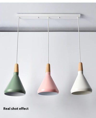 Lámpara Colgante Nórdica de Madera Sólida y Aluminio Diseño Minimalista - Image 35