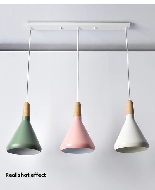 Lámpara Colgante Nórdica de Madera Sólida y Aluminio Diseño Minimalista - Image 35