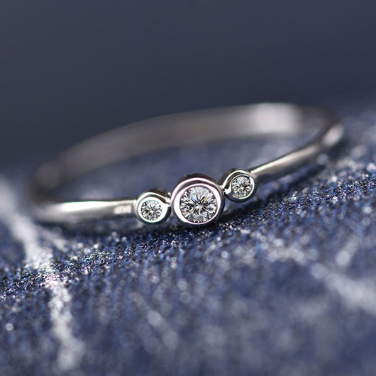 Anillos Articulados de Cobre con Tres Diamantes de Circonia - Image 5