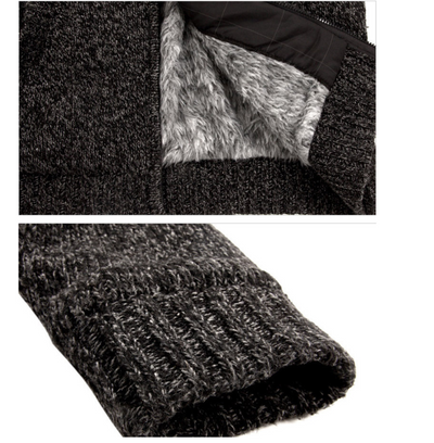 Cardigan con Capucha Coreano Slim Fit en Punto - Image 8