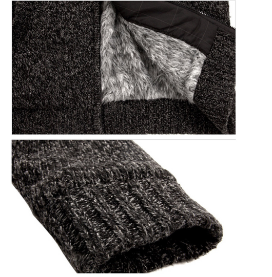 Cardigan con Capucha Coreano Slim Fit en Punto - Image 8