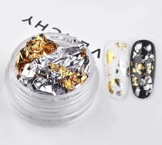 Joyería de Uñas con Lámina Metálica - Fragmentos Decorativos - Image 5