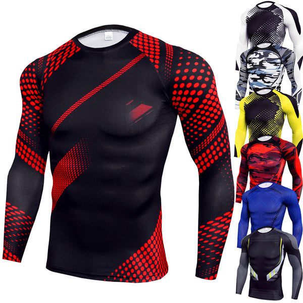 Camiseta Manga Larga Cuello Redondo Slim Fit para Hombre