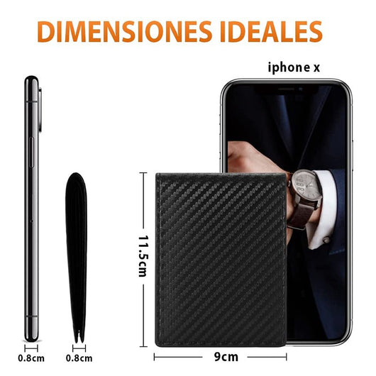 Billetera Minimalista de Fibra de Carbono Anti-magnética - Image 5