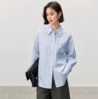 Blusa de Algodón Puro para Mujer - Manga Larga Primavera - Image 3