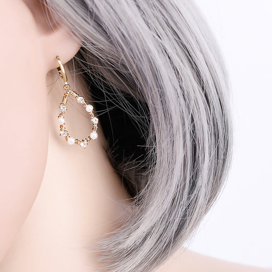 Aretes de Perla Artesanales Lujo Ligero Serie Océano - Clip Europeo Americano - Image 34