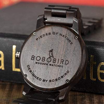 Reloj de Bambú Redondo para Hombre - Diseño Creativo - Image 6
