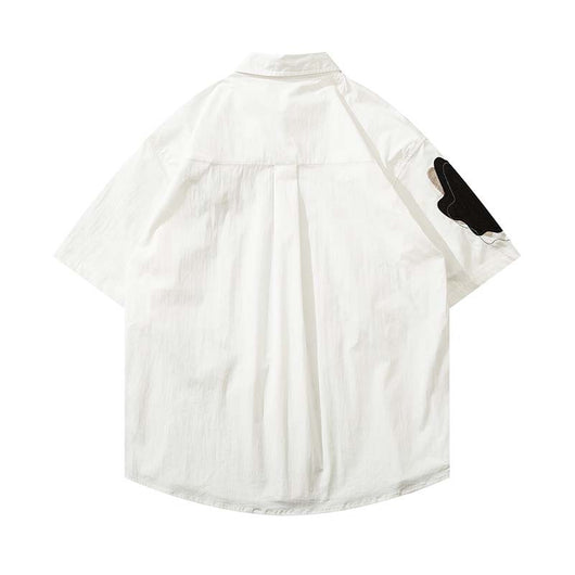 Camisa de Manga Corta con Cuello Fruncido para Hombre - Image 12