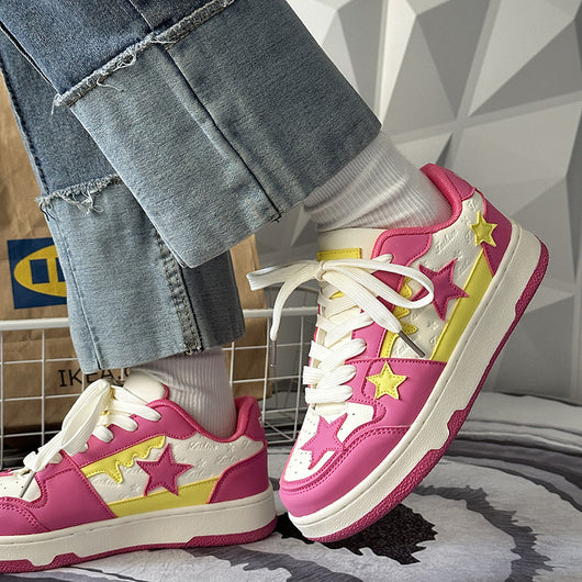Zapatillas Deportivas Retro Hong Kong Estilo Contraste Estrella Ligeras Tendencia - Image 7
