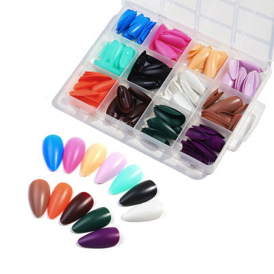 Set de 24 Uñas Postizas Cuadradas Efecto Hielo - Diseño Ballet - Image 8