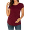 Playera Maternal de Manga Corta con Volantes y Pliegues