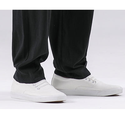 Pantalones Casuales Hombre Algodón y Lino Corte Recto Suelto - Image 6