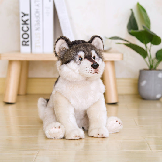 Peluche Lobo Gris Realista - Muñeco de Lobo de las Praderas