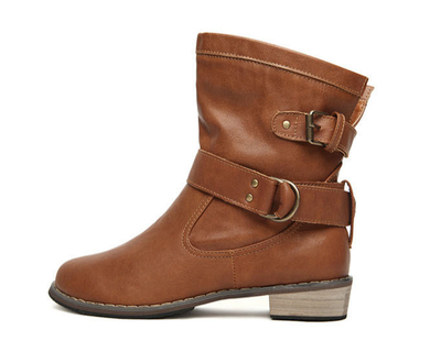 Botines de Tacón Bajo Estilo Europeo y Americano - Image 9