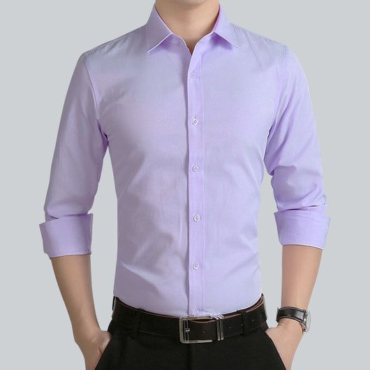 Camisa Ejecutiva de Manga Larga Estilo Coreano para Novio y Padrino - Image 5
