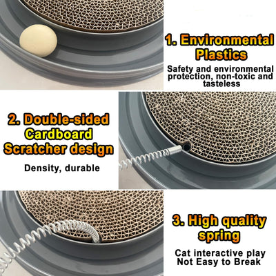 Rascador Interactivo para Gatos con Juguete de Pelota - Pad de Entrenamiento y Ejercicio - Image 7