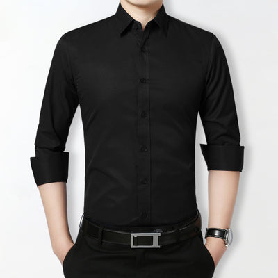Camisa Ejecutiva de Manga Larga Estilo Coreano para Novio y Padrino - Image 2